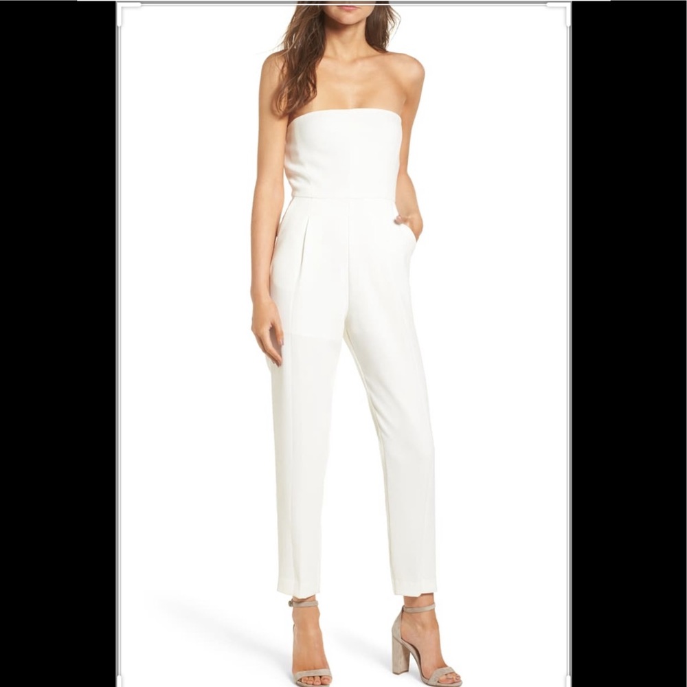 NWT! Line & Dot Marais Jumpsuit White